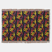 Rainbow Trinity Knot Celtic Cat Throw Blanket Decke (Vorderseite)