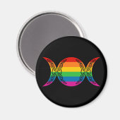 Rainbow Triple Goddess Symbol Magnet (Vorderseite/Rückseite)