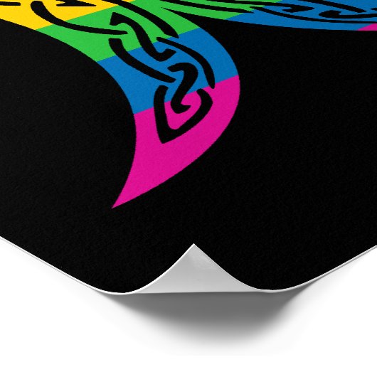 Rainbow Triple Goddess Symbol Poster (Ecke)