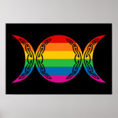 Rainbow Triple Goddess Symbol Poster (Vorne)