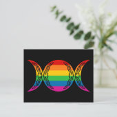 Rainbow Triple Goddess Symbol Postkarte (Stehend Vorderseite)