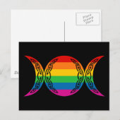 Rainbow Triple Goddess Symbol Postkarte (Vorne/Hinten)