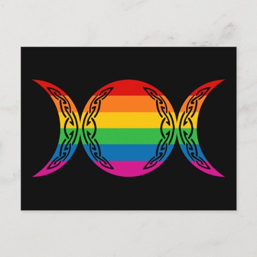Rainbow Triple Goddess Symbol Postkarte (Vorderseite)