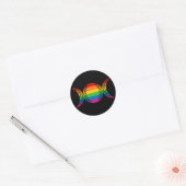 Rainbow Triple Goddess Symbol Runder Aufkleber (Umschlag)