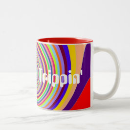 Rainbow "Trippin'" Psychedelischer Pop Art Candy S Zweifarbige Tasse