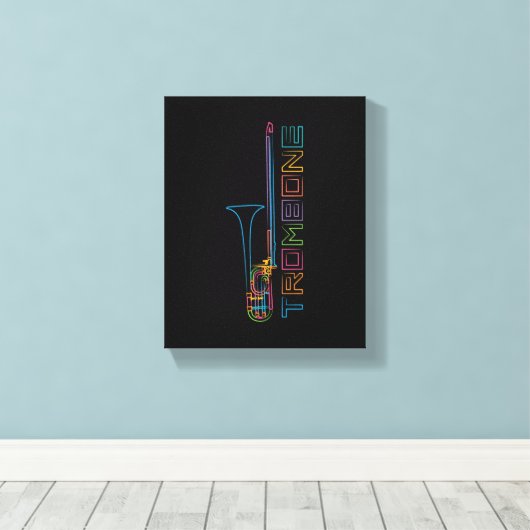Rainbow Trombone Leinwanddruck (Insitu (Holzboden))
