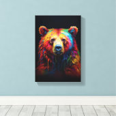 Rainbow Tropfen Bear Leinwanddruck (Insitu (Holzboden))