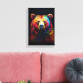 Rainbow Tropfen Bear Leinwanddruck (Insitu (Wohnzimmer))