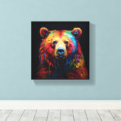 Rainbow Tropfen Bear Leinwanddruck (Insitu (Holzboden))