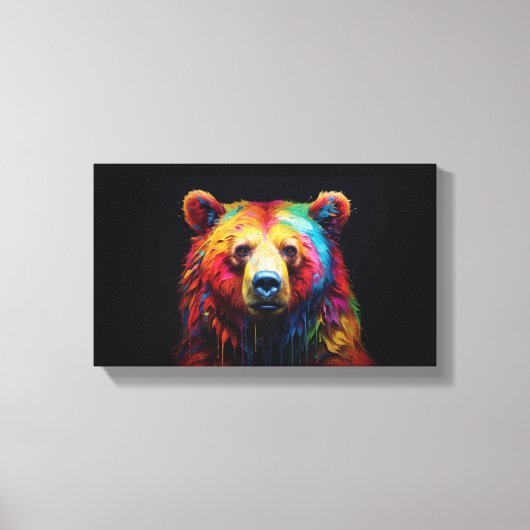 Rainbow Tropfen Bear Leinwanddruck (Vorderseite)