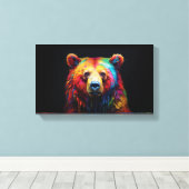 Rainbow Tropfen Bear Leinwanddruck (Insitu (Holzboden))