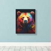 Rainbow Tropfen Bear Leinwanddruck (Insitu (Holzboden))