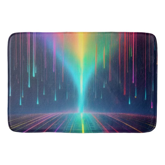 Rainbow Tropfen Trip Badematte (Vorderseite)