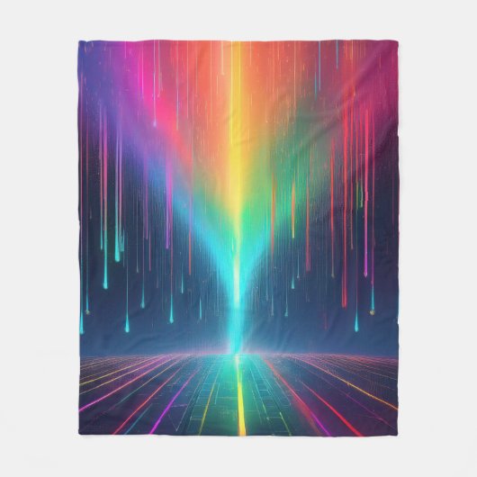 Rainbow Tropfen Trip Fleecedecke (Vorderseite)