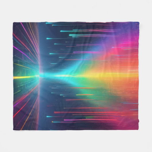 Rainbow Tropfen Trip Fleecedecke (Vorderseite (Horizontal))