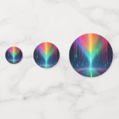 Rainbow Tropfen Trip Konfetti (Rückseiten)