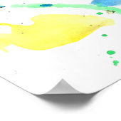 Rainbow Tropfen Wasserfarben Poster (Ecke)
