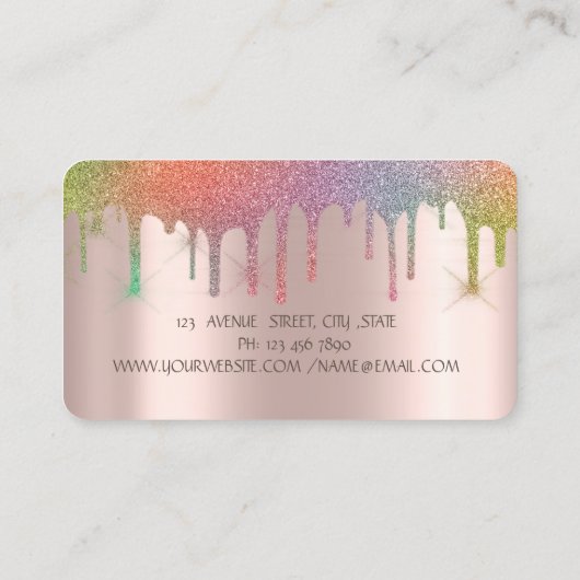 Rainbow Tropfens Bäckerei Whisky Blume Visitenkarte (Rückseite)