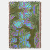 Rainbow Tropical Blätter Cotton Throw Blanket Decke (Vorderseite Vertikal)