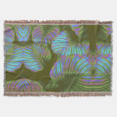 Rainbow Tropical Blätter Cotton Throw Blanket Decke (Vorderseite)