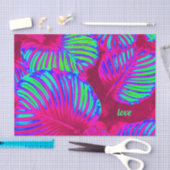 Rainbow Tropical Blätter Custom Wrapping Paper Seidenpapier (Handwerk)