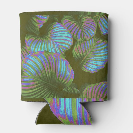 Rainbow Tropical Blätter Dosenkühler (Rückseite)