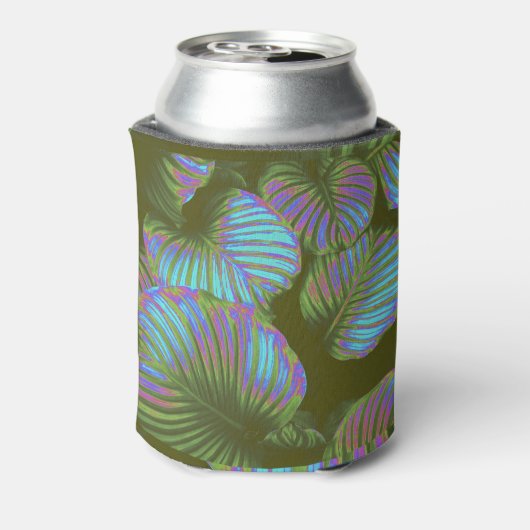 Rainbow Tropical Blätter Dosenkühler (Kanne Rückseite)