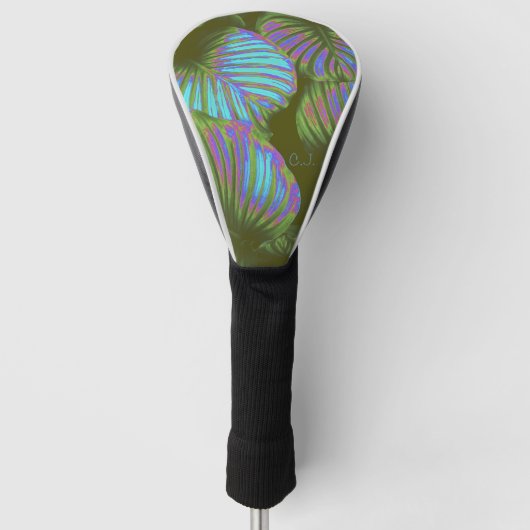 Rainbow Tropical Blätter Golf Head Cover Headcover (Vorderseite)