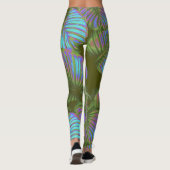 Rainbow Tropical Blätter Leggings (Rückseite)