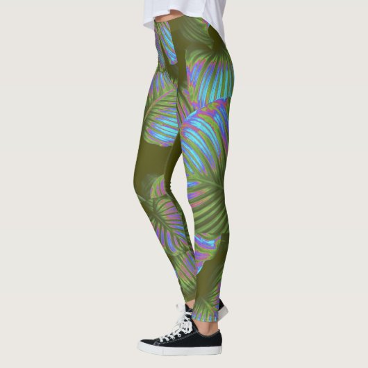 Rainbow Tropical Blätter Leggings (Links)