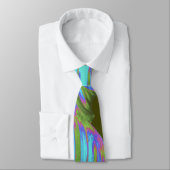 Rainbow Tropical Blätter Neck Tie Krawatte (Gebunden)