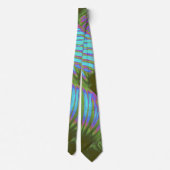 Rainbow Tropical Blätter Neck Tie Krawatte (Rückseite)
