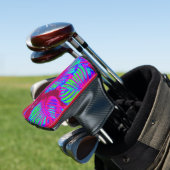 Rainbow Tropical Blätter Putter Cover Golf Headcover (In Situ)