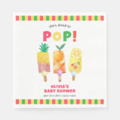 Rainbow Tropical Fruchtseis Creme Pop Babydusche Serviette (Vorderseite)