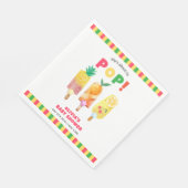 Rainbow Tropical Fruchtseis Creme Pop Babydusche Serviette (Ecke)
