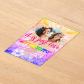 Rainbow & Tropical Wedding Einladung (Ablage )