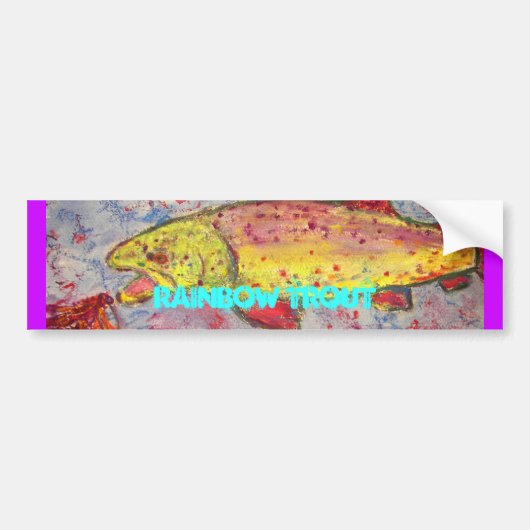 Rainbow Trout Art Autoaufkleber (Vorne)