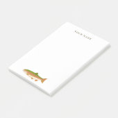 Rainbow Trout Art Fisherman Post-it Klebezettel (angewinkelt)