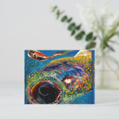 Rainbow Trout Art Postkarte (Stehend Vorderseite)