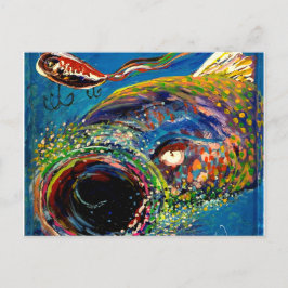 Rainbow Trout Art Postkarte