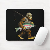 Rainbow Trout Bigfoot Fisherman River Fishing Sasq Mousepad (Mit Mouse)