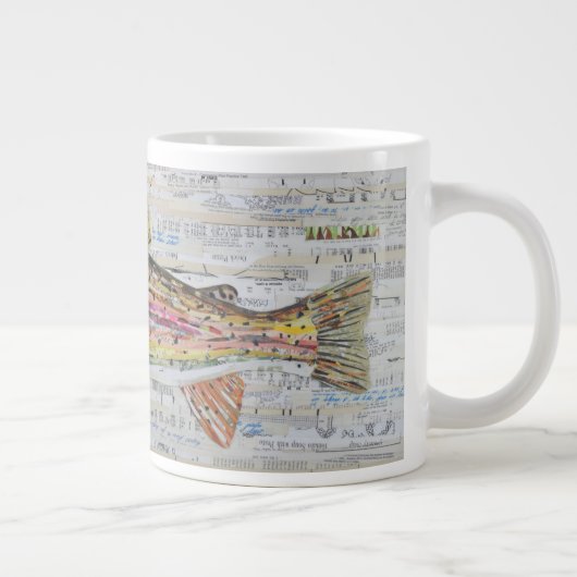 Rainbow Trout Collage Coffee Tasse von C.E.Weiß (Rechts)