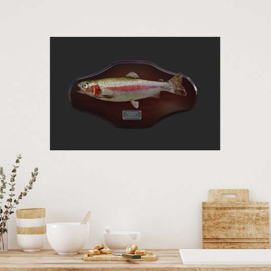 Rainbow Trout Display Plaque Poster (Küche)