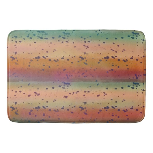 Rainbow Trout Fish Skin Fun Speckled Pattern Badematte (Vorderseite)
