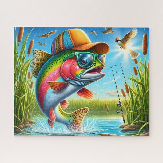 Rainbow Trout  Fishing Puzzle (Horizontal)