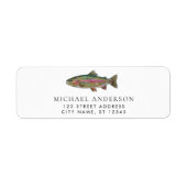 Rainbow Trout - Fly Fisherm Return Address Label   (Vorne)