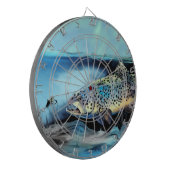 Rainbow Trout Fly Fishing Dartscheibe (Vorderseite Links)