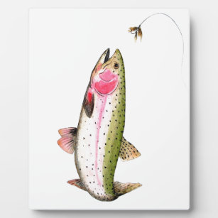Rainbow Trout Fly Fishing Fotoplatte