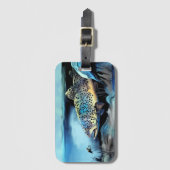 Rainbow Trout Fly Fishing Gepäckanhänger (Vorderseite Vertikal)