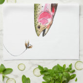 Rainbow Trout Fly Fishing Handtuch (Gefaltet)